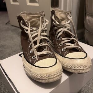 Classic Brown High-Top Sneakers